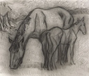 Studie für Stute und Fohlen, Lytchetts, Clayhidon, 1917